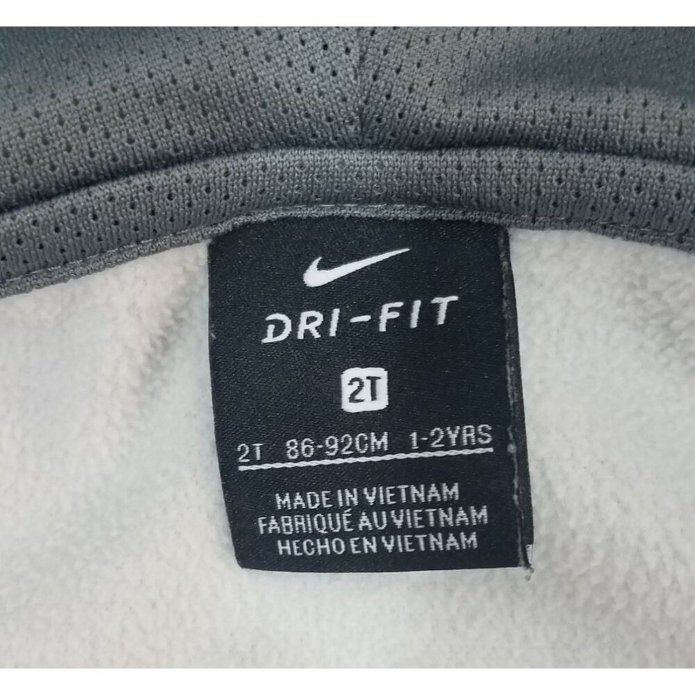 Nike Dri-Fit Toddler Hoodie Jacket 2T Gray & Orange - Picture 3 of 8